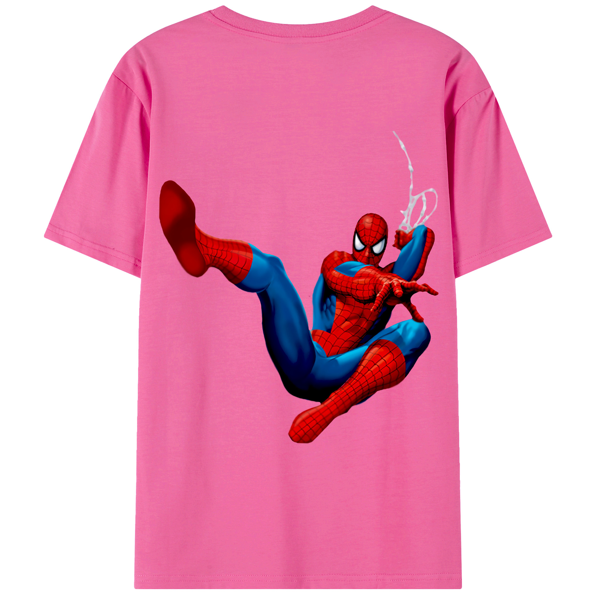 （画像用） Spider Man スパイダーマン レディース半袖Tシャツ(バックプリント)